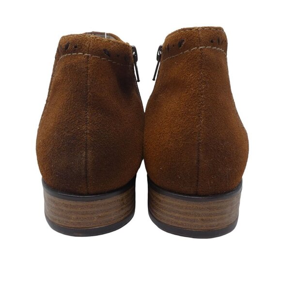 Earth Origins Avani Buxton Ankle Boots Booties Womens 8 Brown Suede Comfort - Picture 9 of 12